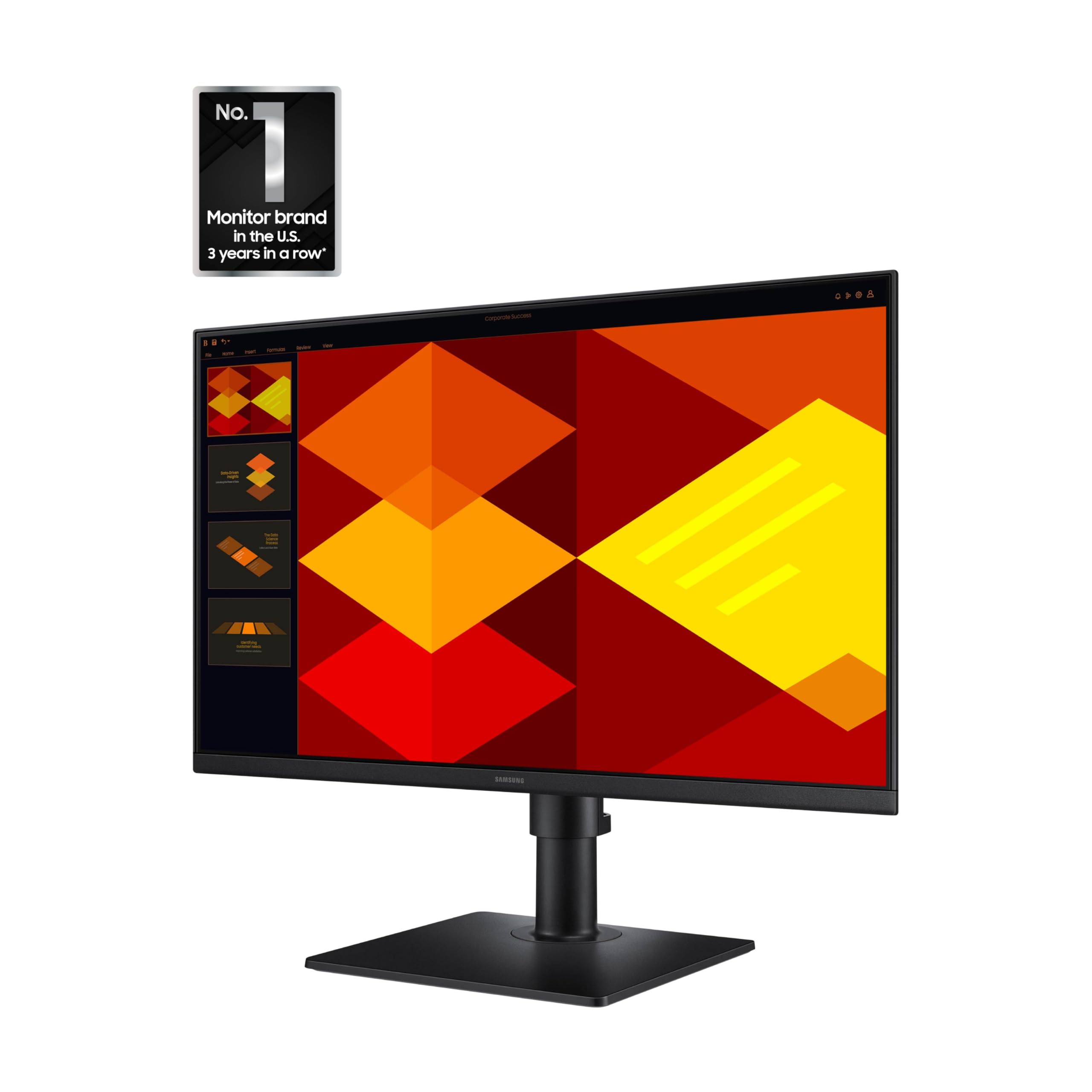 Monitor empresarial Samsung sin bordes de 24" (S40GD) con panel IPS, frecuencia de actualización de 100 Hz, modo de protección ocular, diseño ergonómico, modo de imagen de juego, LS24D402GANXGO, 3 años de garantía