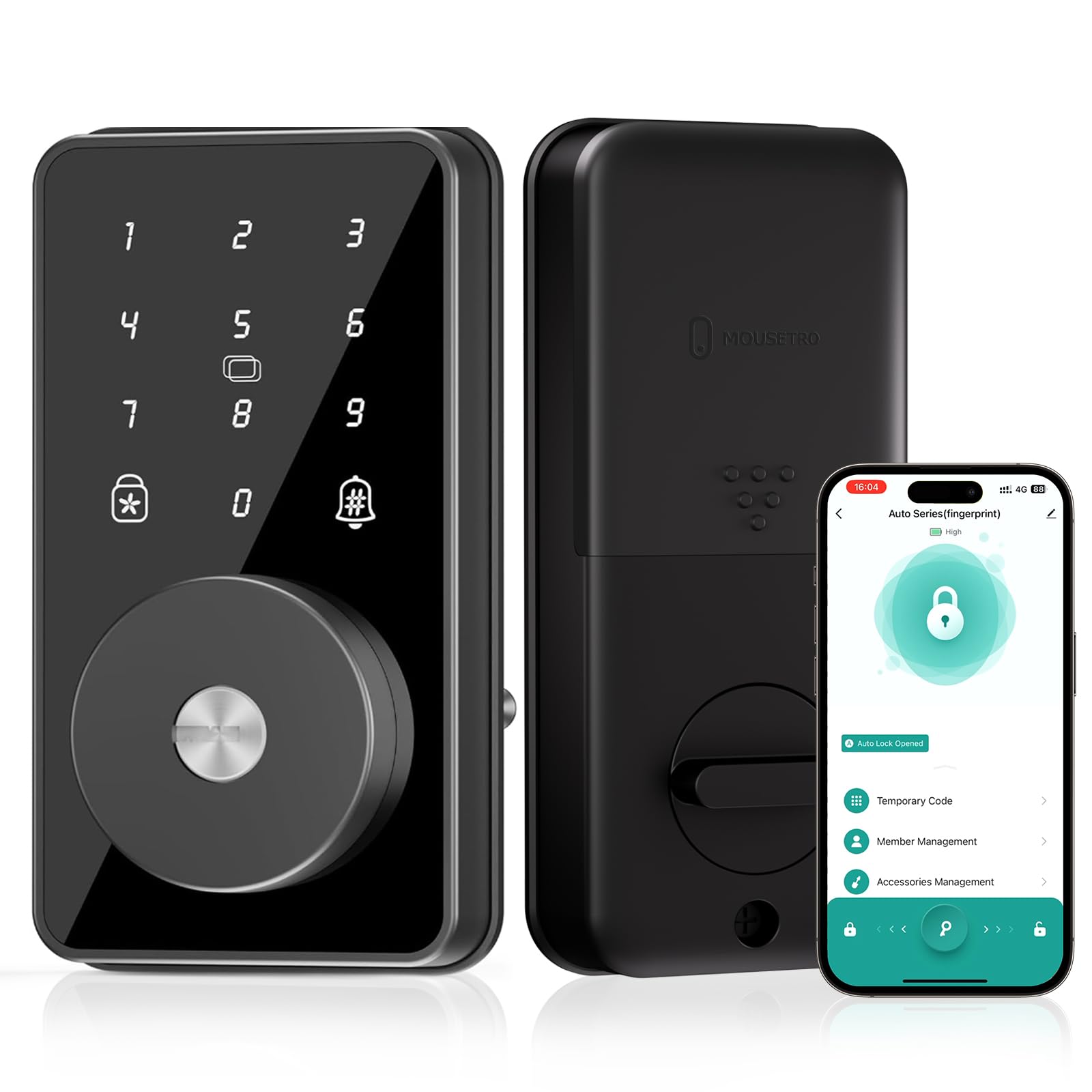 Photo 1 of ***************FOR PARTS ONLY***************
Smart Lock, 4-in-1 Keyless Entry Door Lock for Front Door, 6 Digital Code Door Lock with Keypad, Bluetooth Smart Deadbolt, App Control