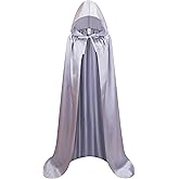 Colorful House Unisex Full Length Hooded Cape Christmas Halloween Costume Cloak/1PC (Silver,67")