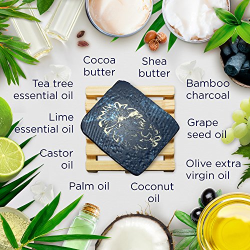 Bamboo Charcoal and Tea Tree oil Natural Organic Handmade Soap 5oz