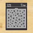 Mini Dog Paws Allover Cookie and Craft Stencil by Designer Stencils