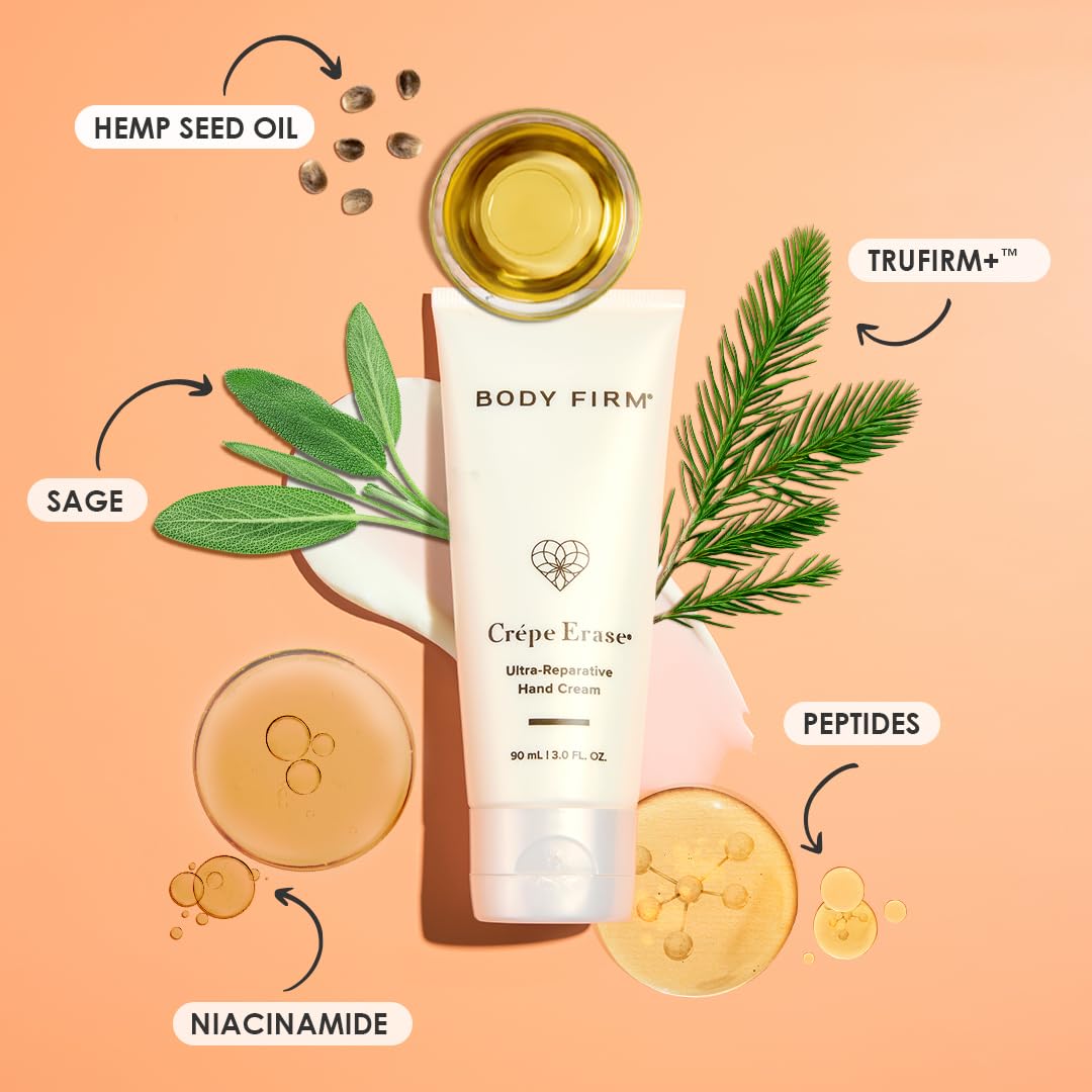 Crepe Erase Ultra-Reparative Hand Cream, Anti-Aging Hand Treatment, Lotion with Moisturizing Shea Butter, Vitamin E and Squalane for Cracked, Dry Hands, Supports Wrinkle on Hands, 3 fl oz