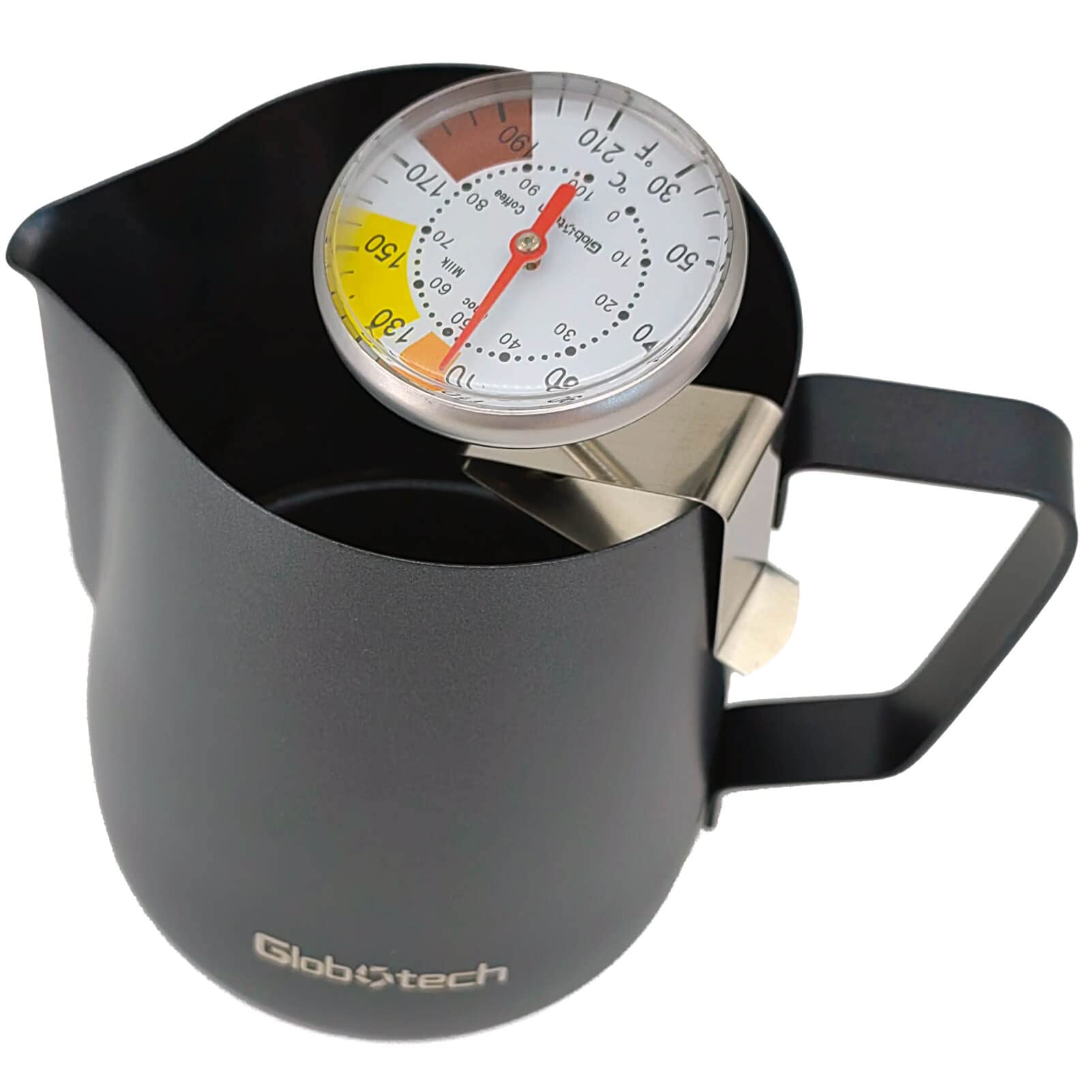 Milk Frothing Thermometer for Coffee Chocolate - Cappuccino Frothy Milk Foam Stainless Steel Thermometer for 12 Oz, 20 Oz and 32 Oz Espresso Steaming Pitchers 2