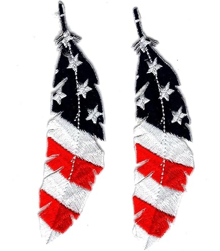 Buy Feather USA Flag Feathers Patriotic Tactical 4.0 Inch Patch (red/white) Hook Fastener Online In India - Foto 9