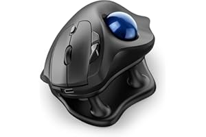 Nulea M511 Wireless Trackball Mouse, Rechargeable Ergonomic Thumb-Control Mouse with Tilt Stand, Smooth & Precision Tracking,
