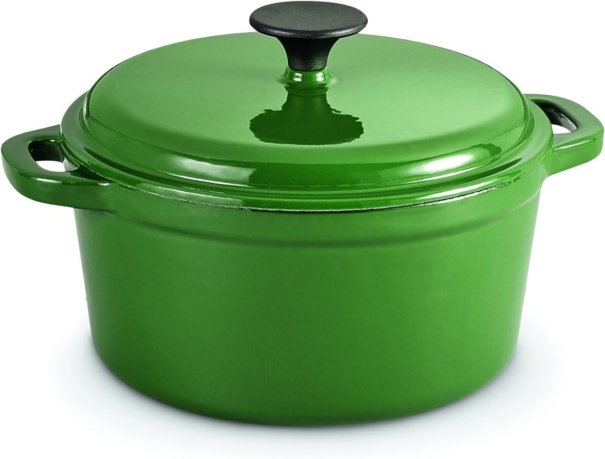 CASTLECREEK Enameled Cast Iron 3-Liter Dutch Oven, Green