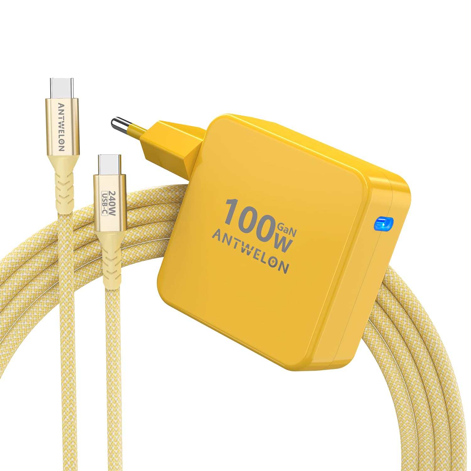 ANTWELON 100W USB C Ladegerät GAN Netzteil Typ C für MacBook Pro 16 15 14 Zoll, MacBook Air, iPad Pro, Galaxy S24 S23, Dell XPS, HP, Lenovo Thinkpad Yoga, Laptop, Tablet