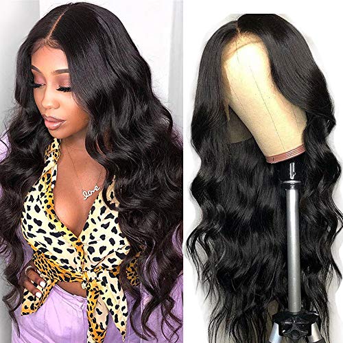 Lace-Front-Wigs-Human-Hair-Brazlian-Body-Wave-Wigs-for-Black-Women-150-Denisty-Virgin-Human-Hair-Wigs-Pre-Plucked-Hairline-with-Baby-Hair-Natural-Color-12-Inch