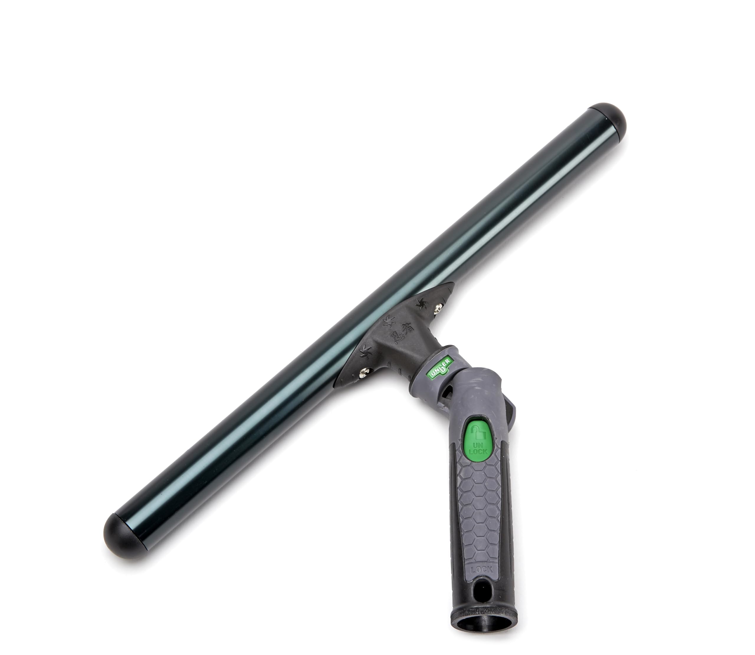 Unger ErgoTec NI250 Ninja Carrier (Width 25 cm, Colour Black, Lightweight, Sturdy, with 180° Swivel Function, with Fixing Button, Aluminium Carrier, Window Squeegee, Glass Cleaning)