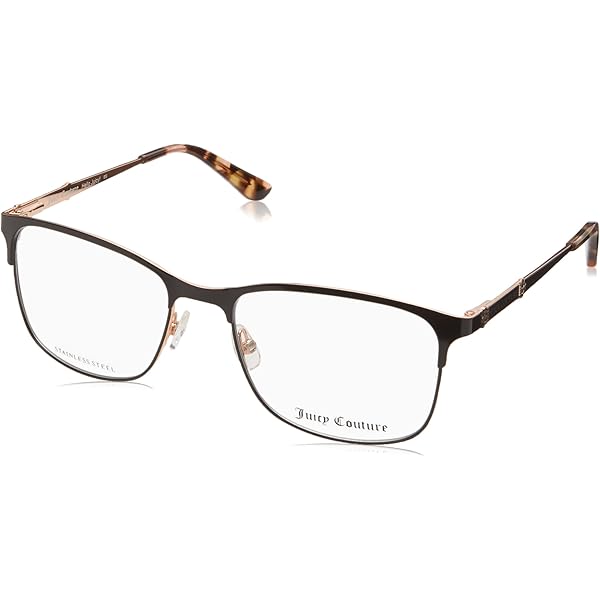 Juicy Couture Metal square Eyeglasses 52 02M2 Black Gold at