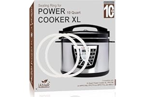 IABLER Original Sealing Ring for 10 Qt Power Pressure Cooker XL Replacement Silicone Gasket Seal Rings for 10 Quart Power Cooker XL 10 Quart, PPC790 10Q, PPC773, and WAL4 10 Quart Accessories Parts 2-Pack