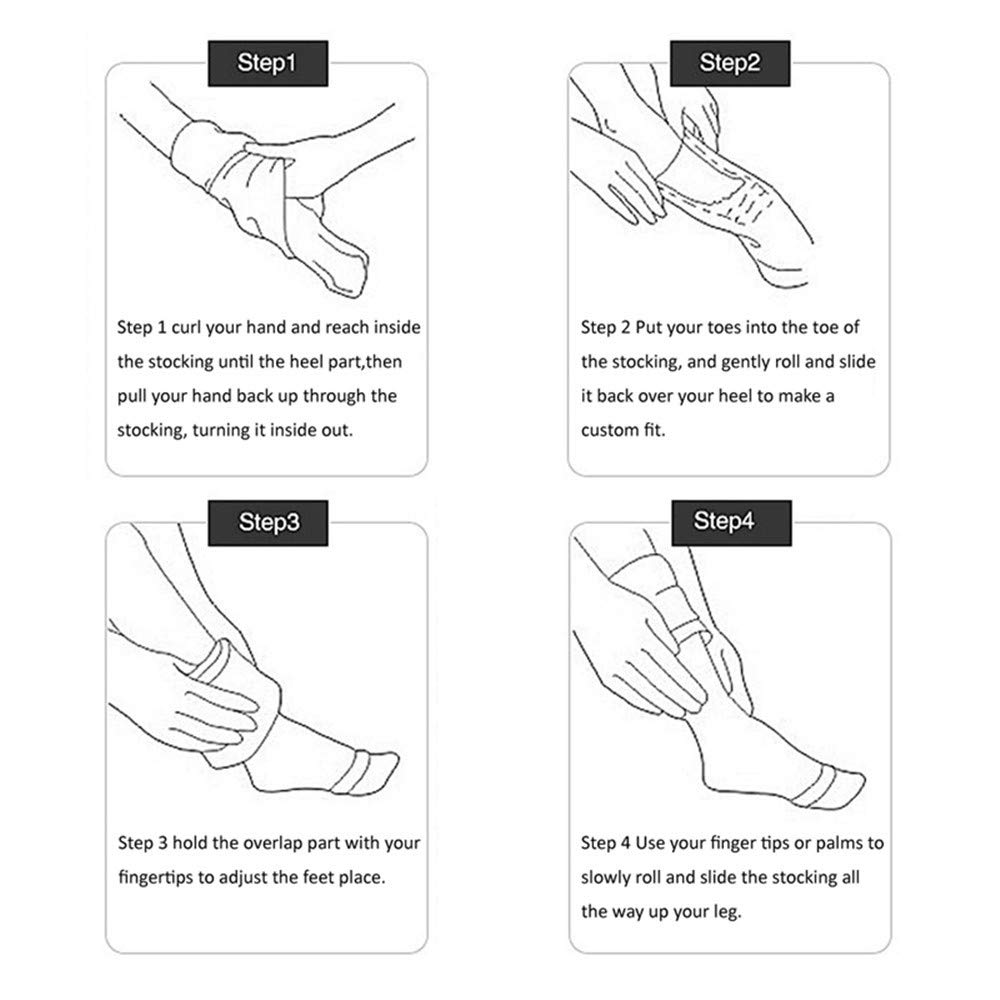 Puimentiua 3 Pairs Compression Socks for Women Athletic Fit for Running, Nurses, Shin Splints, Flight Travel & Maternity Pregnancy - Boost Stamina, Circulation & Recovery UK 8.5-11