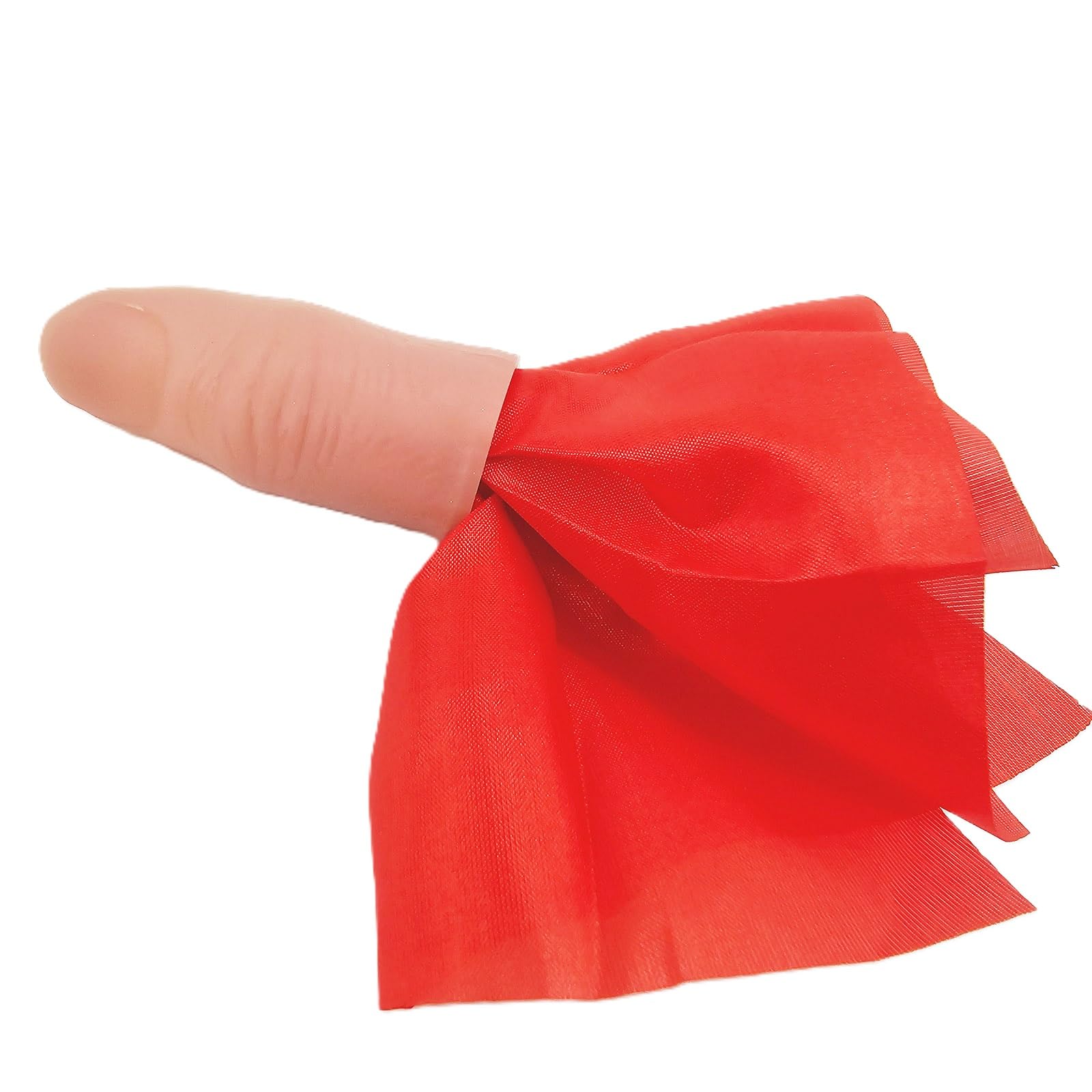 MilesMagic Magician's Plastic Thumb Tip with Silk Gimmick | Close Up Fake Thumb Vanishes Hanky Trick | Appearing Disappearing Street or Stage for Real Invisible Finger Magic Tricks