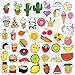 MJartoria 50 PCS Pins for Backpack Cute Cartoon Acrylic Fruit Brooch Lapel Aesthetic Badge Pin Set for Clothing Bags