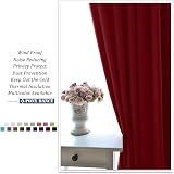 PONY DANCE Blackout Curtain Panel 52x54 Eyelet Thermal Insulated Red view 9