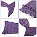ONEPACK Mermaid Tail Crochet Blanket,Handmade Mermaid Blanket for Child, Super Soft Comfortable for All Seasons Sleeping Reading Watching Working Sofa Camping Blankets(Child,56