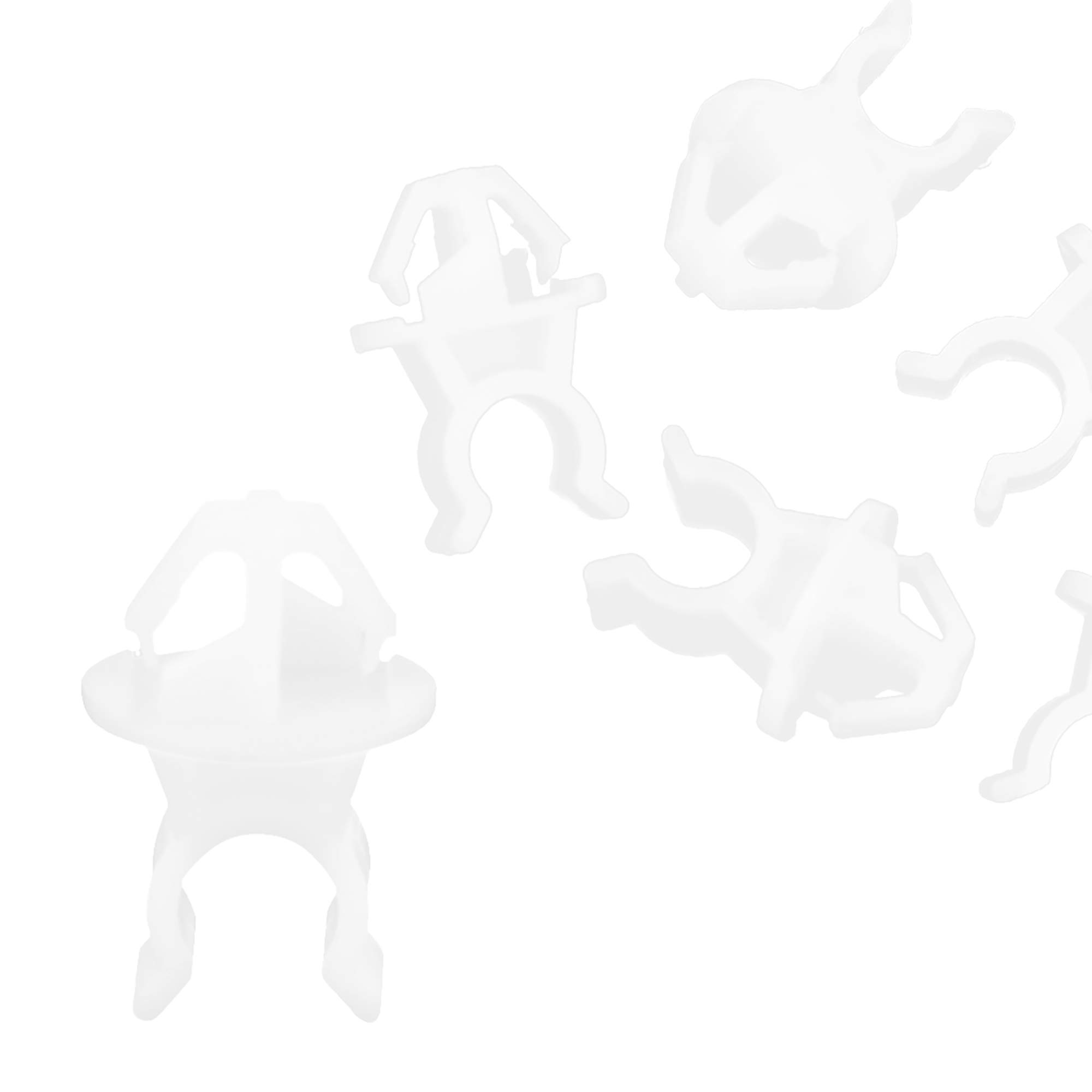 sourcing map Car White Hood Prop Rod Support Rivet Clips 5pcs