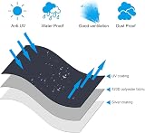 OKPOW Parasol Covers 600D Oxford Waterproof 190x30x50cm Dark Grey view 3