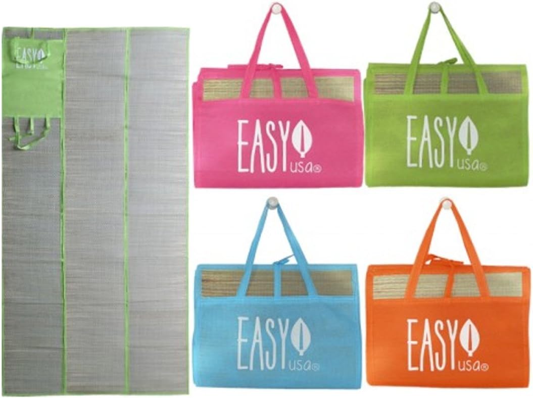 JESSEs Easy USA Beach Folding Straw Mat