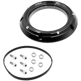 Unrestricted Walk Transparent Derby Cover，New Hardware Kit Included for Harley Bagger/Touring Road Glide、Street Glide、Road King 、Trikes 2017-2026 (Black)
