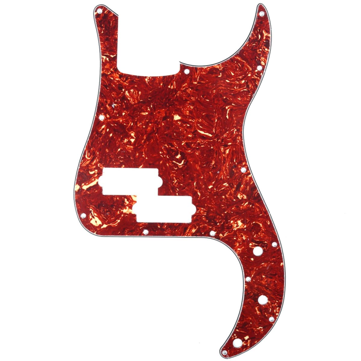 Musiclily 13 Hole P Bass Pickguard for Fender American/Mexican Standard Precision Bass,4Ply Vintage Tortoise — image 1