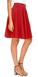 Urban CoCo Women's Basic Midi Skirt Versatile
