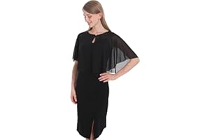 Baoqiya Capelets for women Chiffon Cape Soft Shawls and Wraps Wedding Capes 1920s flapper Cover Up