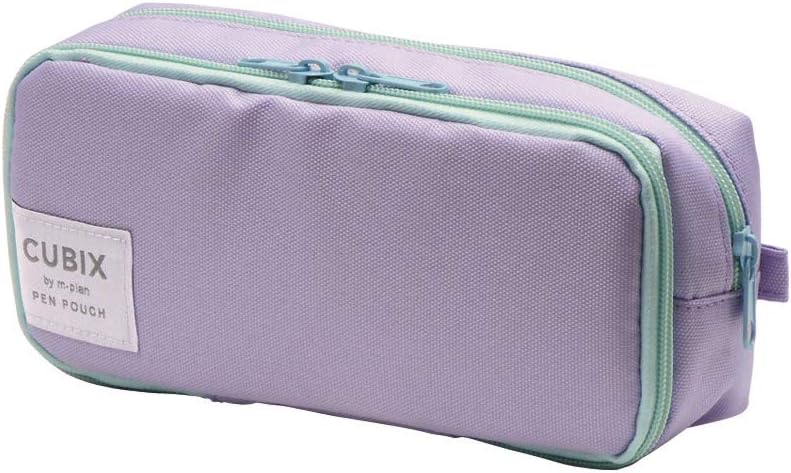 Amazon エムプラン キュービックス ペンケース ラウンドジップ ボックス カラード パープル 07 文房具 オフィス用品 文房具 オフィス用品
