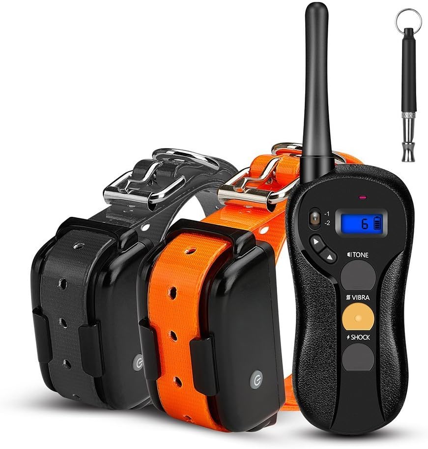 Ounuo Dog Shock Collar 660yds Remote Dog Training Collar with Tone / Vibration / Shock Mode for 2 Dogs