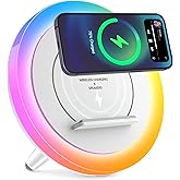 SIDVAR Bluetooth Speaker Night Lightsr,Wireless Charging Modern Speaker,Best Teenage Birthday Gift Ideas Tween Girls Gifts/Please use The Original Adapter(10W Wireless Charging)