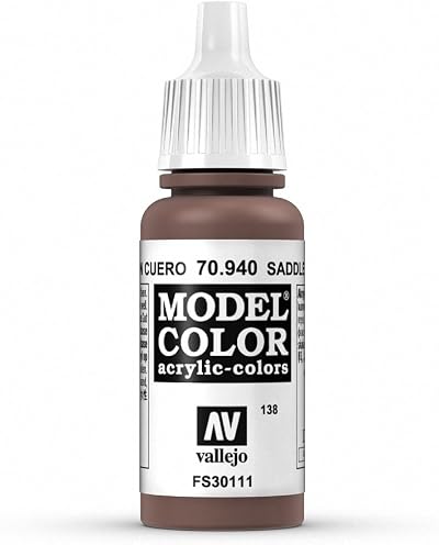 Vallejo Model Color Saddle Brown 17 ml Acrylic Paint Waterbased Non-Toxic