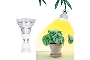 DOMMIA Grow Light Bulb, Full Spectrum Plant Light for Indoor Plants, GU10 LED Grow Lights, Lightweight Plant Light Bulbs, Sunset Indoor Growing Lamps for Succulents, Orchids & More