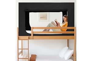 Quinnsus Bed Tent Bed Canopy Bunk Twin Size Tents for Adult and Kids - Portable Sleeping Bed Tents 80% Blackout with 4 Doors Breathable Private Space Tents(Mattress Not Included)