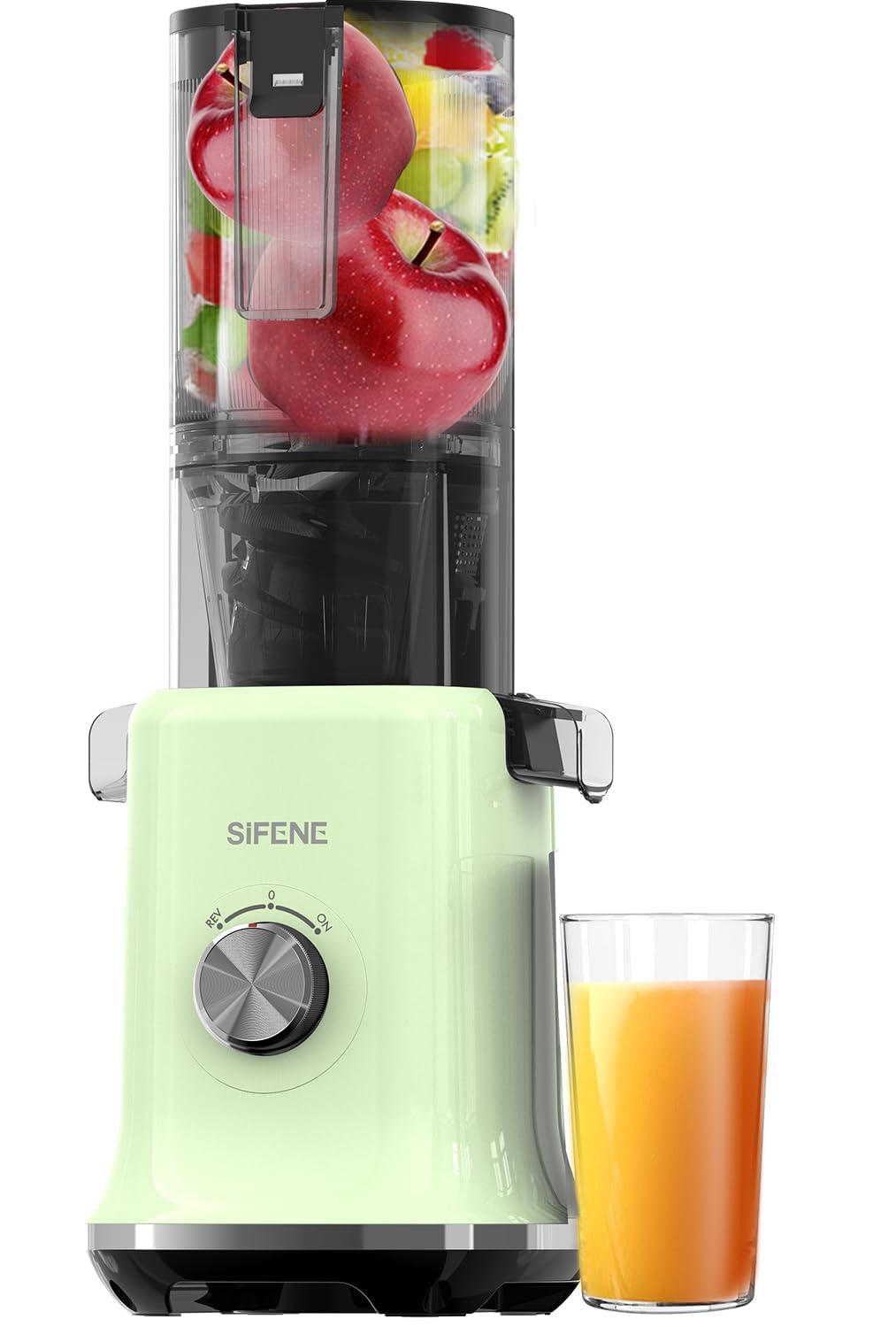 Photo 1 of SIFENE Cold Press Juicer, Slow Masticating Juicer with 4.3" Large Feed Chute for Whole Fruits & Vegetables, Easy to Clean, Non-BPA, Green