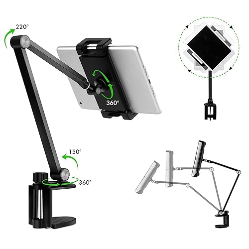 Viozon Tablet Phone Stand Holder, Height 360 Degree Angle Adjustable