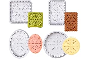 Cookie Stamps for Baking-cookies, 4pcs Cookie Press for Baking, Butter-cookies Press Biscuit Cutter Set, 3d Classic Butter Cu