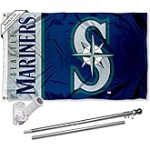 Seattle Baseball Flag Pole and Bracket Set