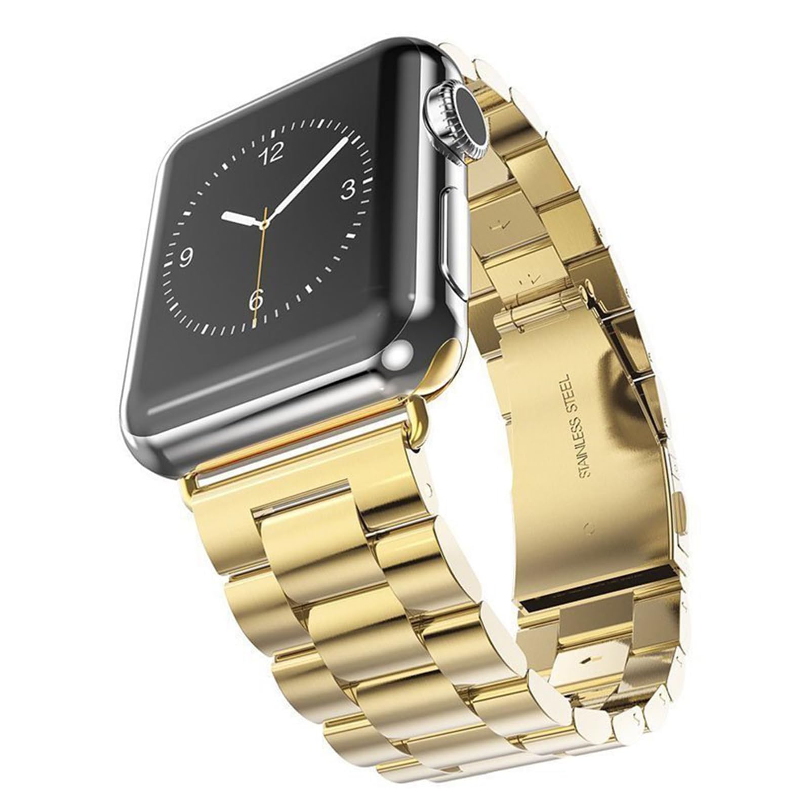 Stainless Steel Band Compatible with Apple Watch,Scratch/Water Resistant,Fits Series 10 All Series/Ultra 1/2/SE,Sizes 38/40/41/42/44/45/46/49mm,for Business Casual