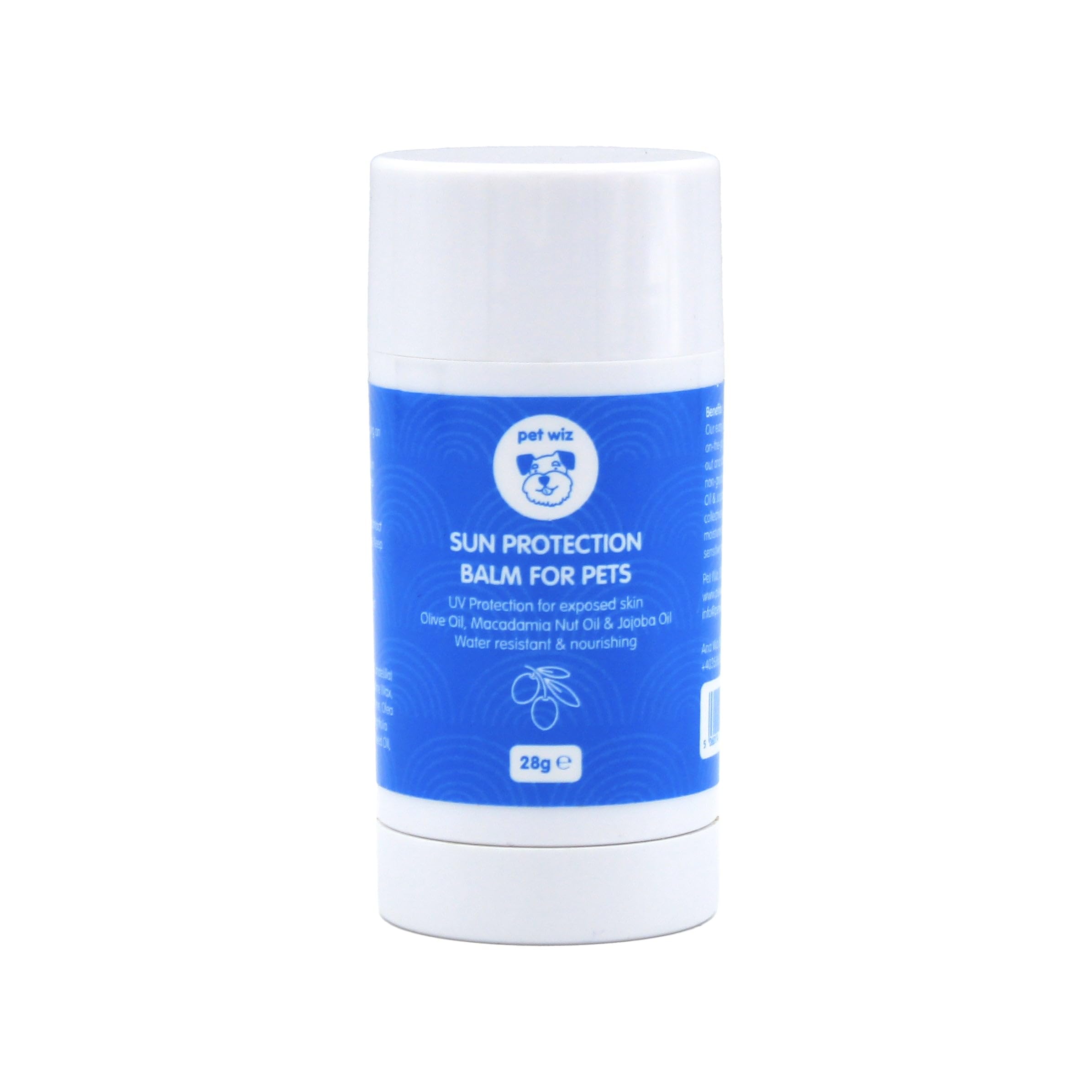 pet wiz Water Resistant Pet Sun Protection Balm for Exposed Skin | Enriched with Olive Oil, Macadamia Nut & Jajoba Oil | Helps to Protect and Nourish Skin