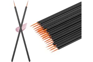 AIYORSE 100 Pack Disposable Eyeliner Brushs, Fine Point Applicator Makeup Eyeliner Wands Eyelash Applicator Cosmetic Eye Wands Makeup Brushes Tools(Black)