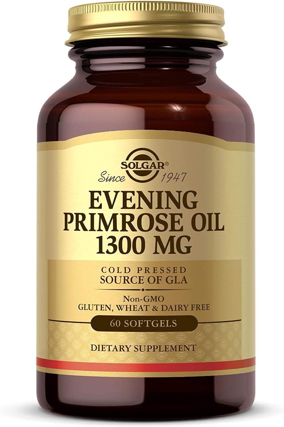 Solgar Evening Primrose Oil 1300 mg, 60 Softgels - Promotes Healthy Skin & Cardiovascular Health - Nutritional Support for Women - Non-GMO, Gluten Free, Dairy Free - 60 Servings: Health & Personal Care