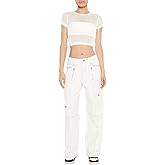 Forever 21 Womens Straight-Leg Cargo Pants