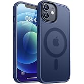 CANSHN Magnetic for iPhone 12 Case/iPhone 12 Pro Case, Deep Blue | Translucent Matte, Compatible with MagSafe, Heavy Duty Protection, Scratch Resistant, Slim Fit, Pocket Friendly
