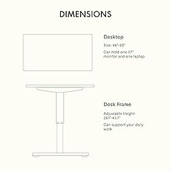 FLEXISPOT EN1 One-Piece Standing Desk 48 x 30 Inch