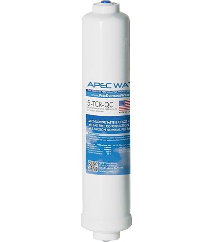 Filtre à Eau En Ligne 1/4 QC Pour Système Alcalin RO - APEC US MADE 10 PH+