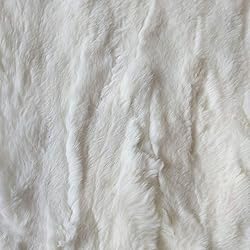 Seek4comfortable Real White Rex Rabbit Fur Throw