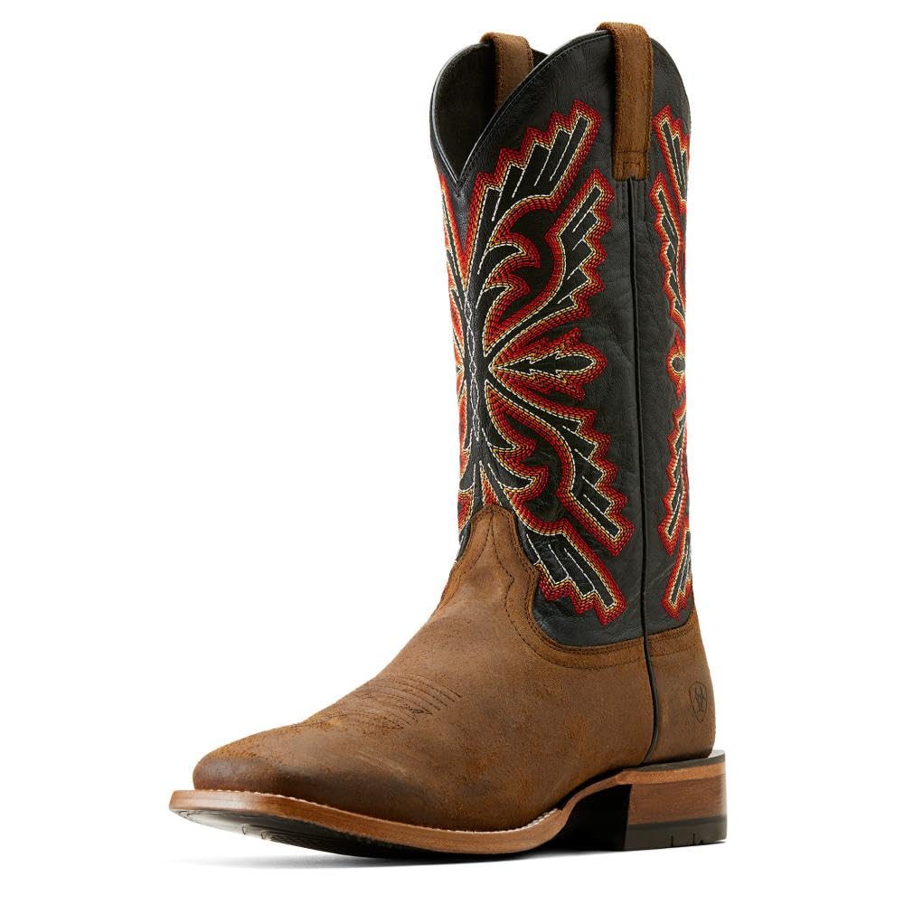ARIAT Men’s Sting Cowboy Boot, Bayou Black/Weathered Wicker, 7
