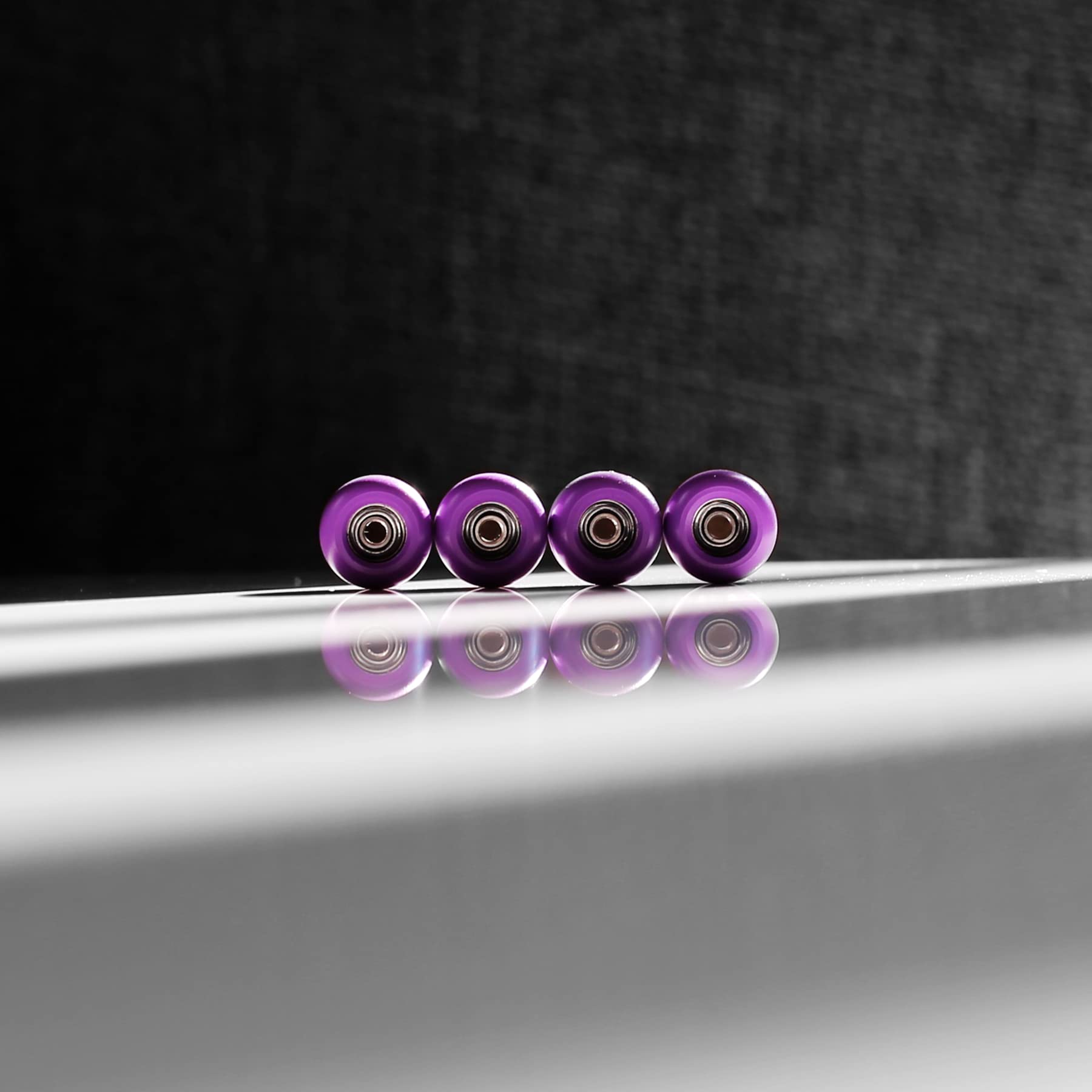 Fingerboard Skateboard Wheel, Purple, Silent, Durable, Non-Skid, Strong Grip, Handmade, Plastic, 5 inches