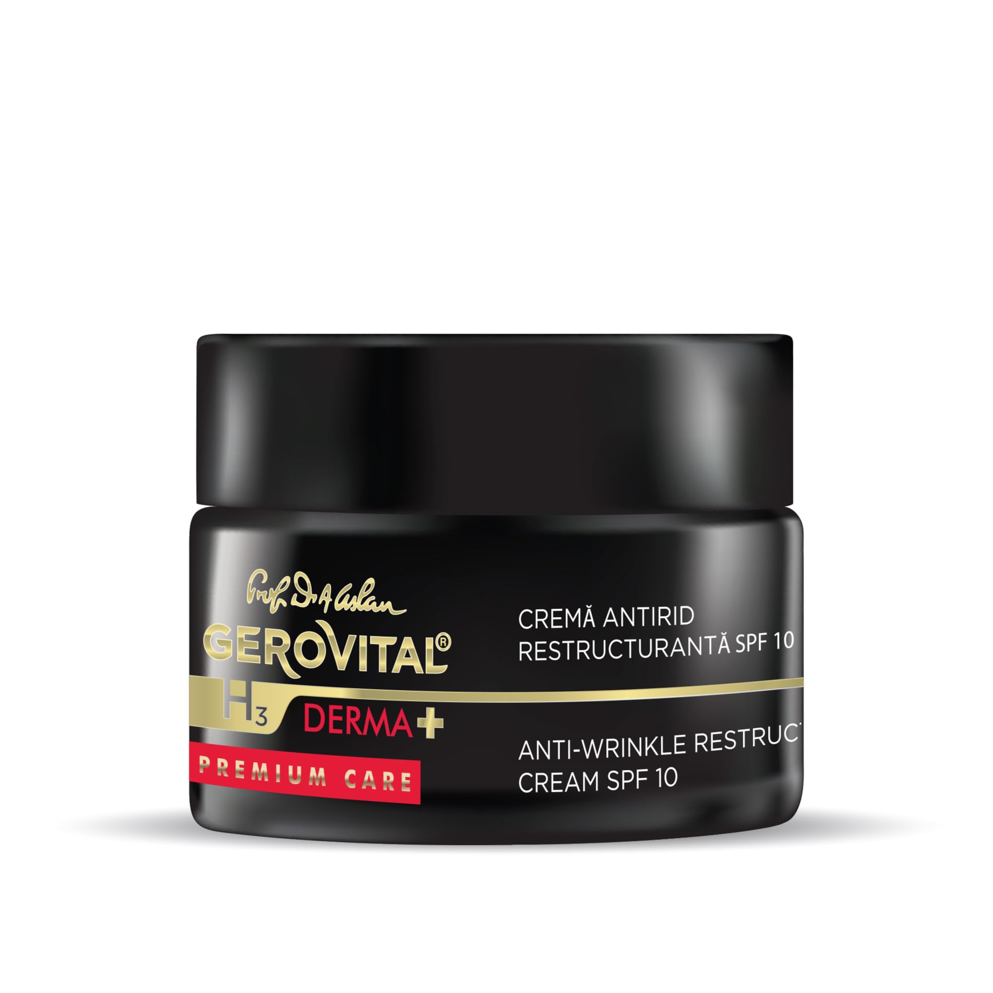 Gerovital H3 Derma+ Premium Care Anti-Wrinkle Face Cream SPF 10 – Anti-Ageing Moisturising Cream, Firms & Restores Elasticity, Needle-Free Filler Effect, Hydrating Day Cream 50ml