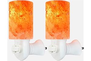 Spantik Himalayan Rock Salt Night Light Cylinder Shape 2Pack